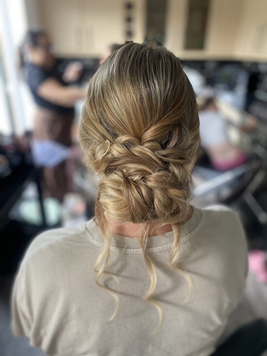 Bridal hair styled by Memories by Taylor, soft dressed updo